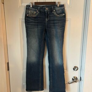 Vigoss Women's Boot Cut Jeans in Dark Blue